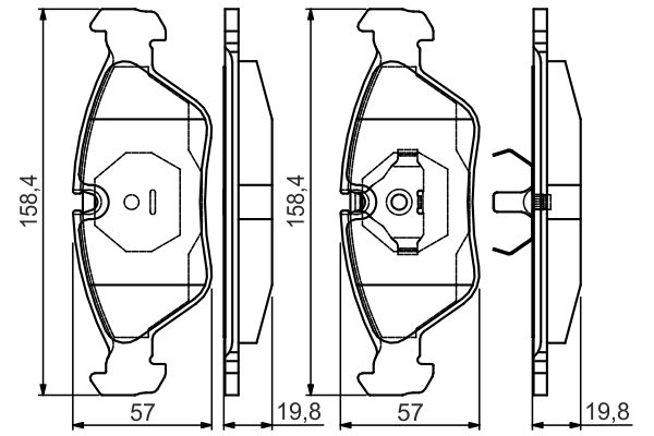 Set placute frana,frana disc 0 986 495 162 BOSCH