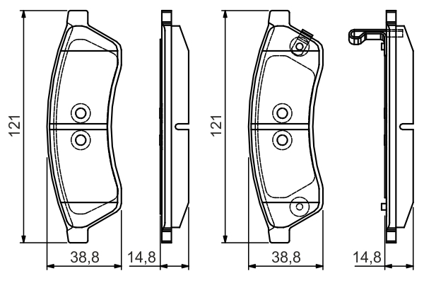 set placute frana,frana disc 0 986 495 168 BOSCH