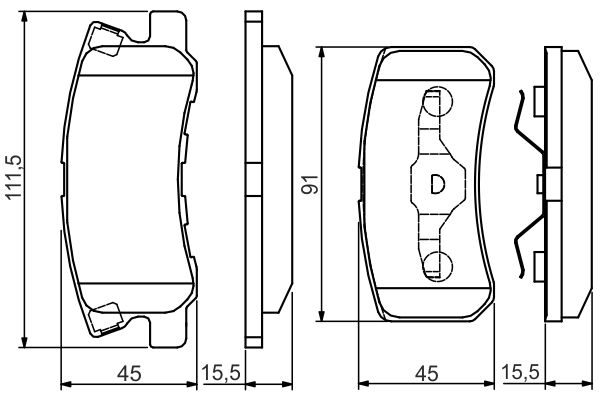 Set placute frana,frana disc 0 986 495 172 BOSCH