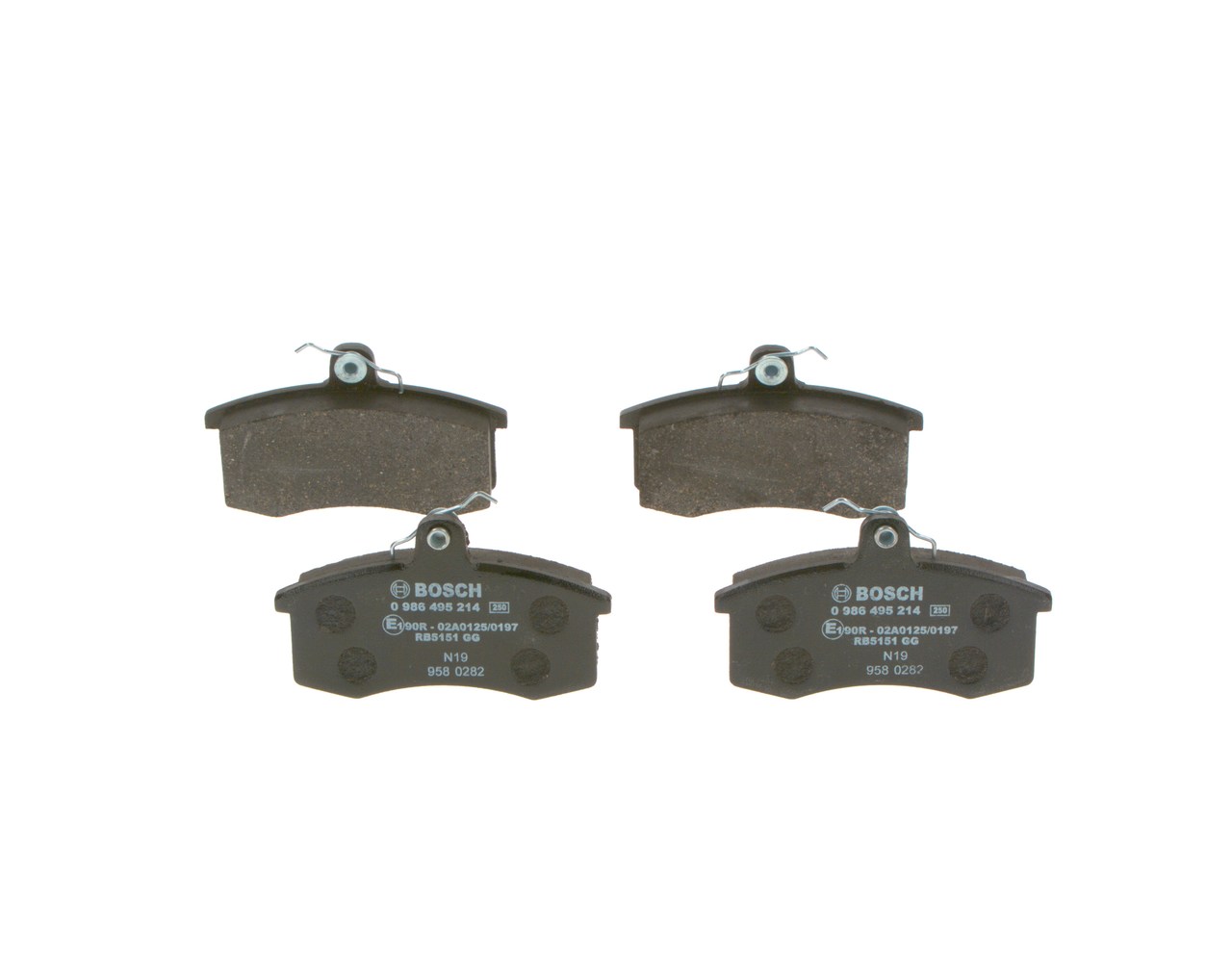 set placute frana,frana disc 0 986 495 214 BOSCH