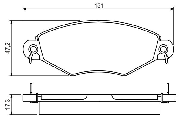 Set placute frana,frana disc 0 986 495 260 BOSCH