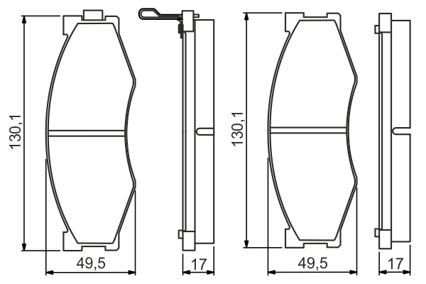 set placute frana,frana disc 0 986 495 263 BOSCH