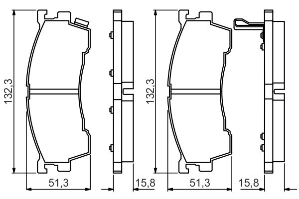 Set placute frana,frana disc 0 986 495 265 BOSCH