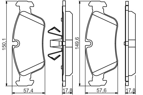 Set placute frana,frana disc 0 986 495 276 BOSCH