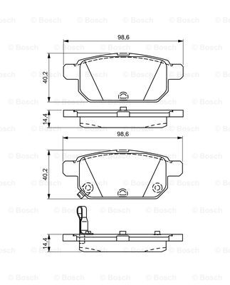 set placute frana,frana disc 0 986 495 301 BOSCH