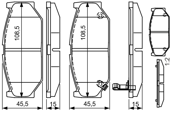 set placute frana,frana disc 0 986 495 308 BOSCH