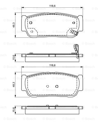 set placute frana,frana disc 0 986 495 315 BOSCH