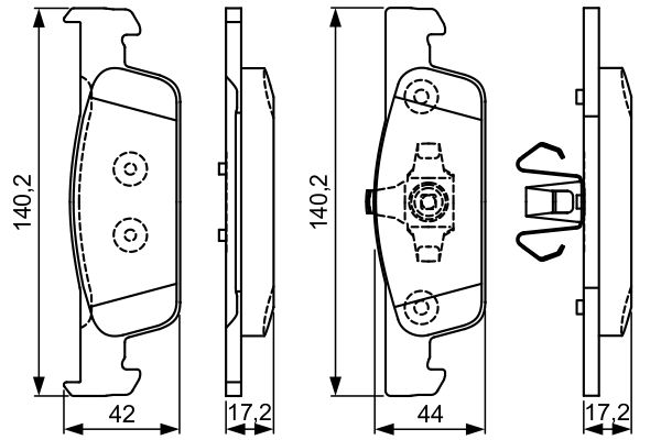 Set placute frana,frana disc 0 986 495 334 BOSCH