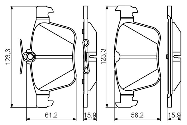 Set placute frana,frana disc 0 986 495 346 BOSCH