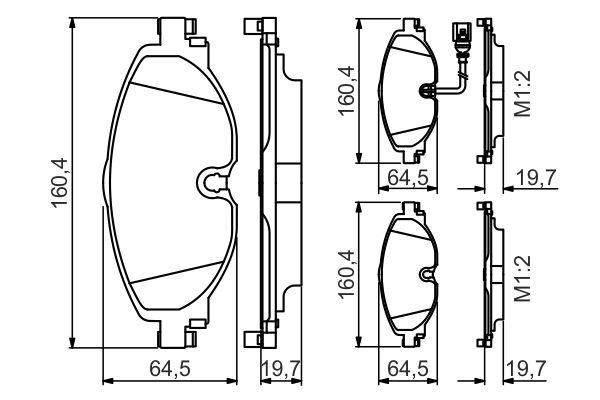 Set placute frana,frana disc 0 986 495 347 BOSCH