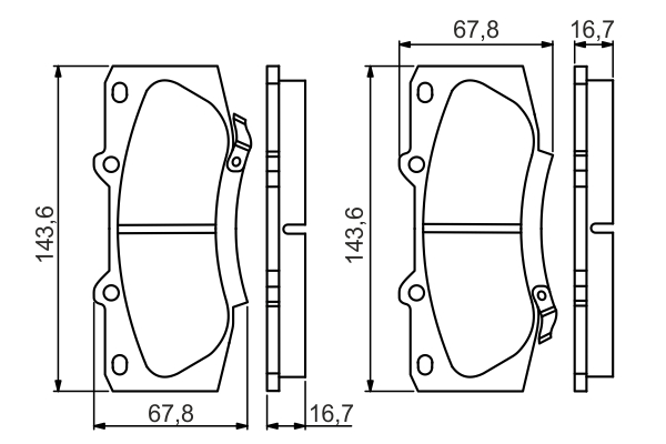 set placute frana,frana disc 0 986 495 352 BOSCH