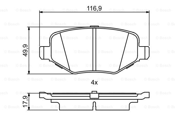 set placute frana,frana disc 0 986 495 395 BOSCH
