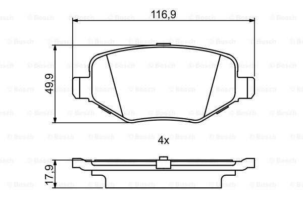set placute frana,frana disc 0 986 495 396 BOSCH