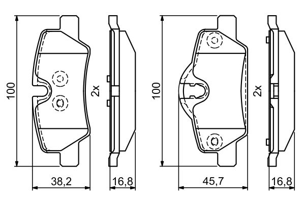 Set placute frana,frana disc 0 986 495 400 BOSCH