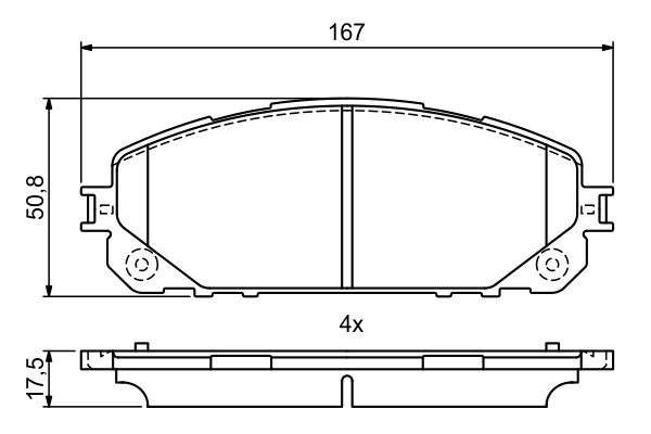 Set placute frana,frana disc 0 986 495 404 BOSCH