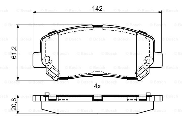 set placute frana,frana disc 0 986 495 405 BOSCH