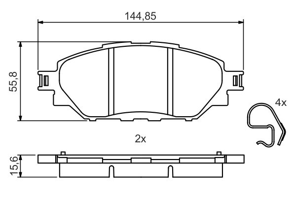 Set placute frana,frana disc 0 986 495 425 BOSCH