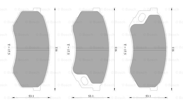 Set placute frana,frana disc 0 986 AB2 399 BOSCH