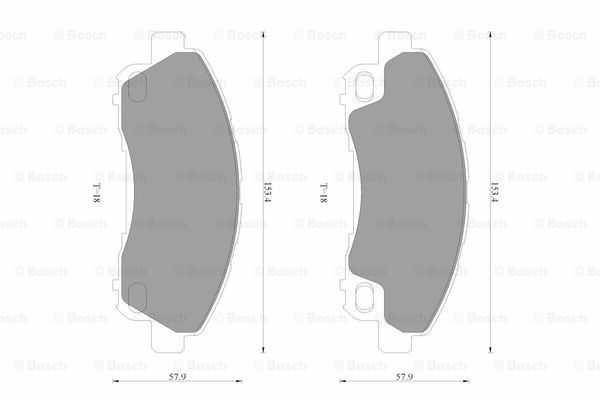 Set placute frana,frana disc 0 986 AB3 510 BOSCH