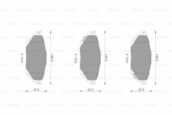 Set placute frana,frana disc 0 986 AB3 514 BOSCH