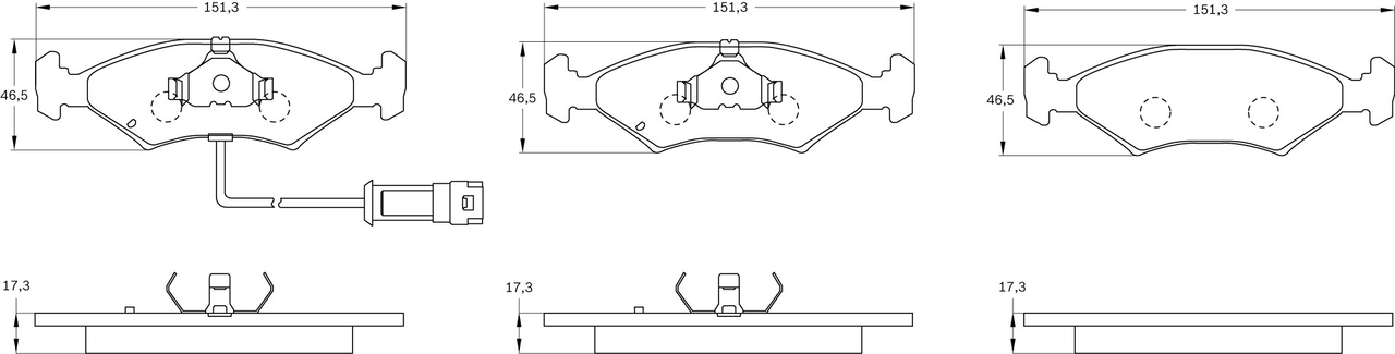 Set placute frana,frana disc 0 986 BB0 002 BOSCH