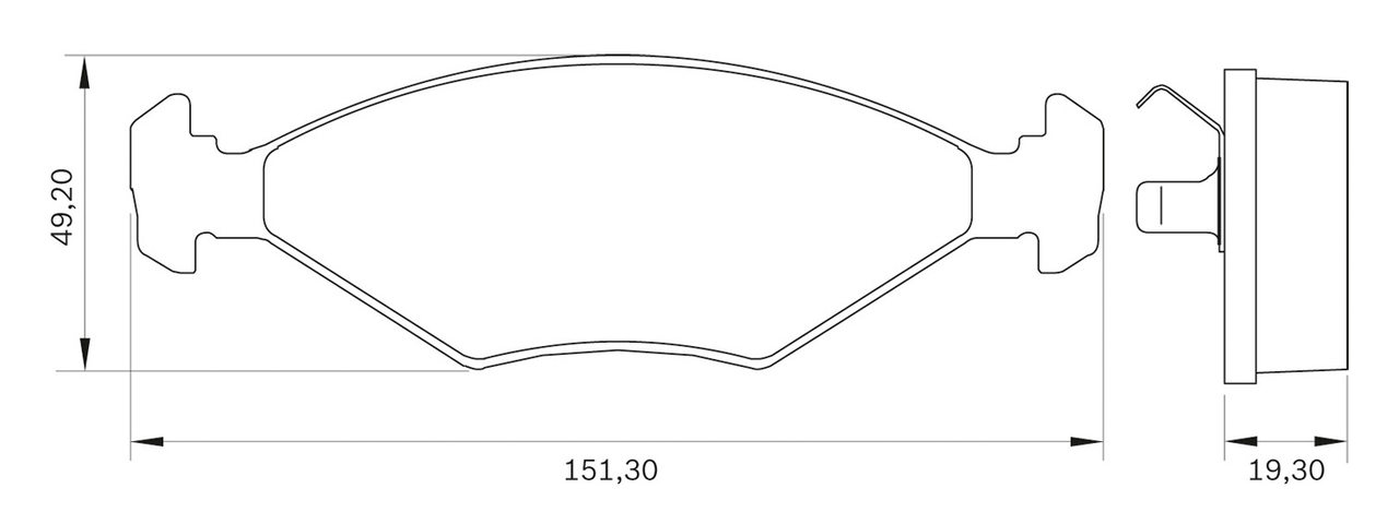 Set placute frana,frana disc 0 986 BB0 008 BOSCH