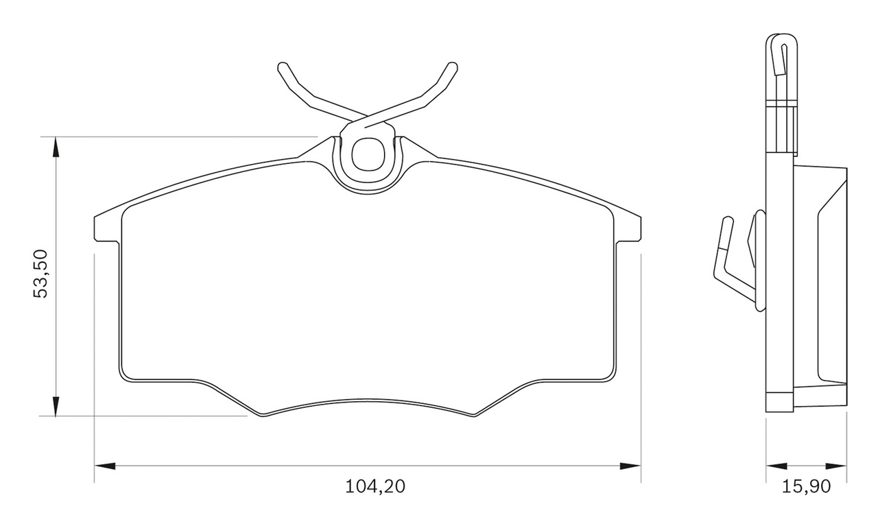 Set placute frana,frana disc 0 986 BB0 046 BOSCH