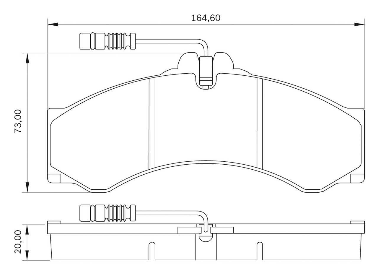 Set placute frana,frana disc 0 986 BB0 061 BOSCH