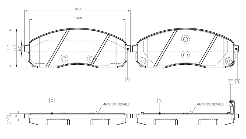 set placute frana,frana disc 0 986 TB2 947 BOSCH