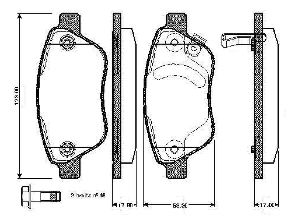 set placute frana,frana disc 0 986 TB2 960 BOSCH
