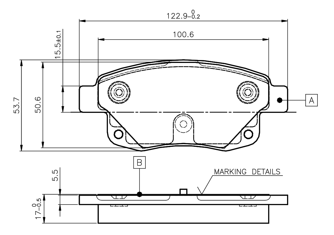 set placute frana,frana disc 0 986 TB2 983 BOSCH