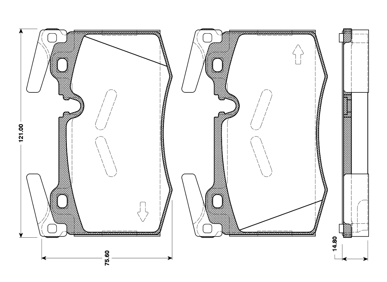 set placute frana,frana disc 0 986 TB3 090 BOSCH