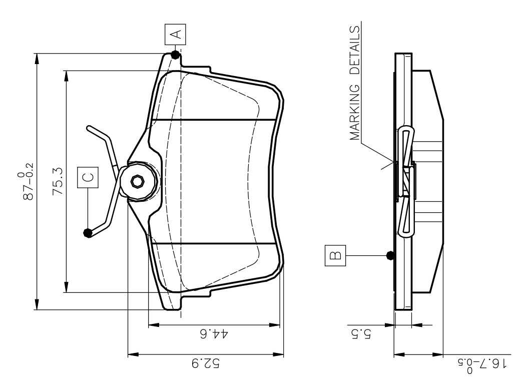 set placute frana,frana disc 0 986 TB3 091 BOSCH