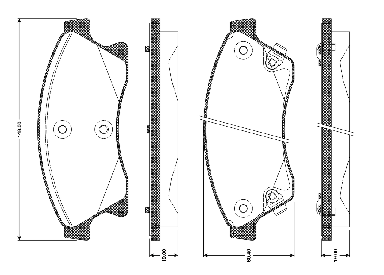set placute frana,frana disc 0 986 TB3 104 BOSCH