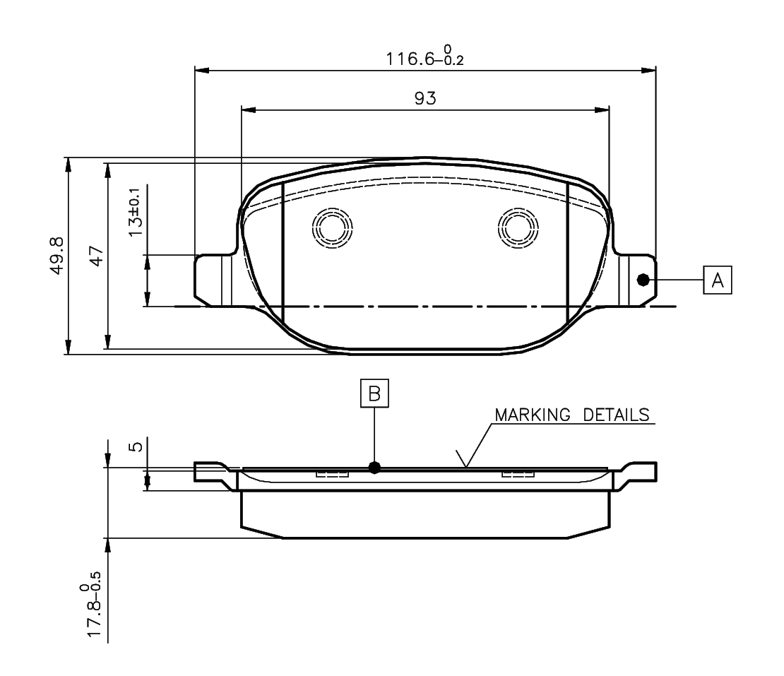 set placute frana,frana disc 0 986 TB3 128 BOSCH