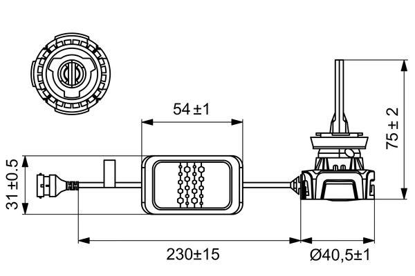 Bec, far faza lunga 1 987 301 558 BOSCH