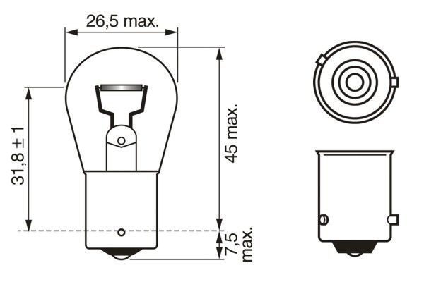 Bec, semnalizator 1 987 302 812 BOSCH