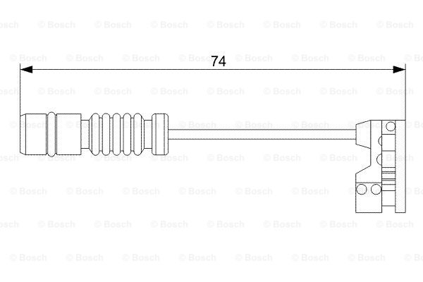 senzor de avertizare,uzura placute de frana 1 987 473 008 BOSCH