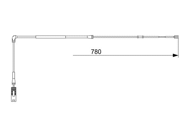 Senzor de avertizare,uzura placute de frana 1 987 473 009 BOSCH