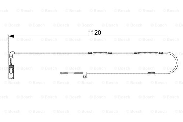 senzor de avertizare,uzura placute de frana 1 987 473 010 BOSCH
