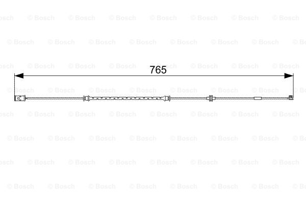senzor de avertizare,uzura placute de frana 1 987 473 018 BOSCH