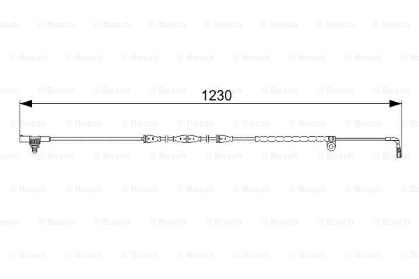 senzor de avertizare,uzura placute de frana 1 987 473 022 BOSCH