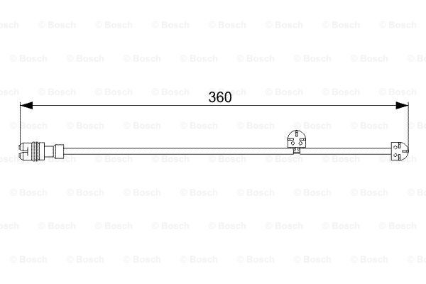 senzor de avertizare,uzura placute de frana 1 987 473 023 BOSCH