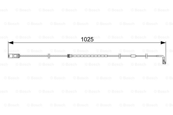senzor de avertizare,uzura placute de frana 1 987 473 026 BOSCH