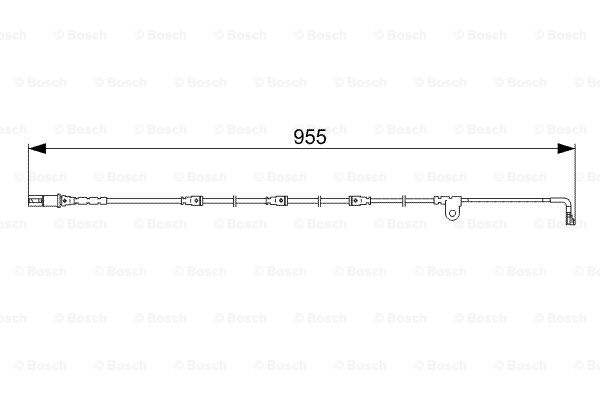Senzor de avertizare,uzura placute de frana 1 987 473 028 BOSCH