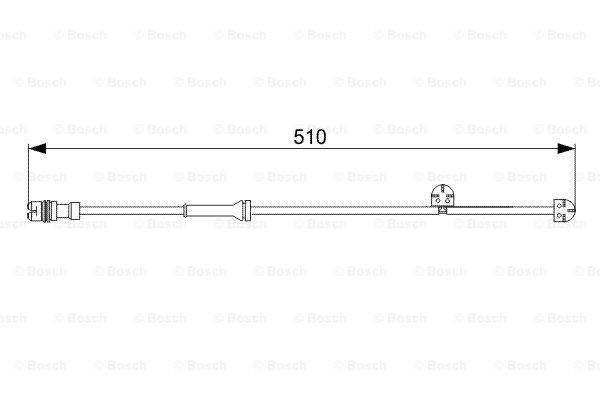 senzor de avertizare,uzura placute de frana 1 987 473 029 BOSCH