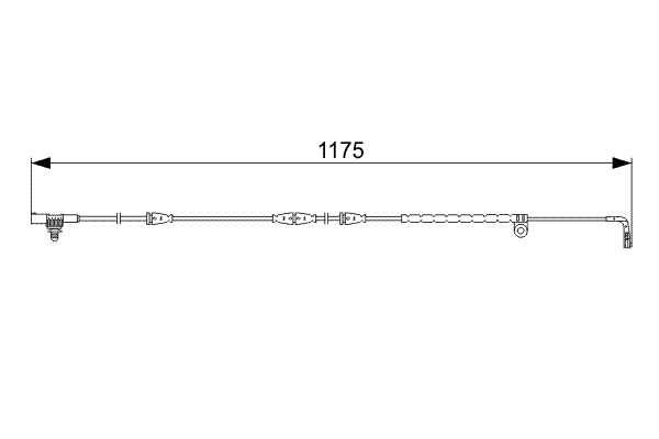 Senzor de avertizare,uzura placute de frana 1 987 473 032 BOSCH