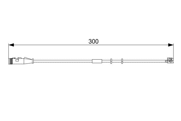 Senzor de avertizare,uzura placute de frana 1 987 473 033 BOSCH