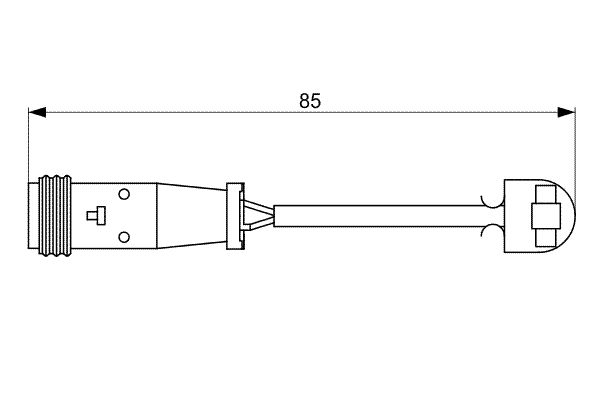 Senzor de avertizare,uzura placute de frana 1 987 473 038 BOSCH