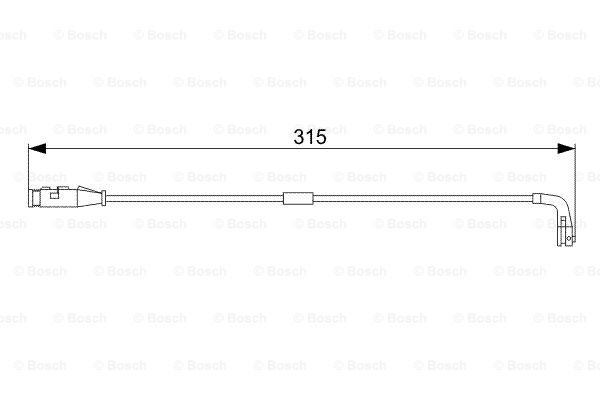 senzor de avertizare,uzura placute de frana 1 987 473 039 BOSCH
